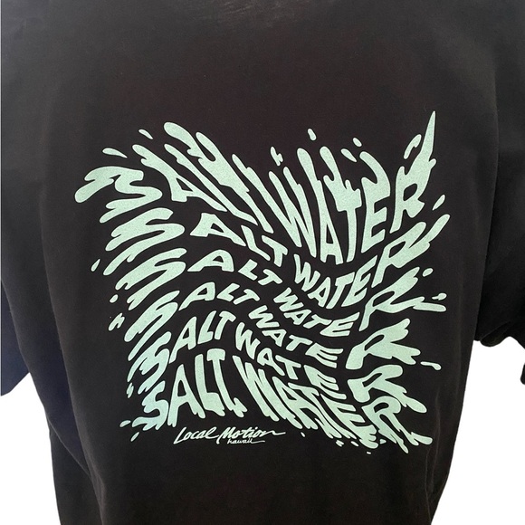 LOCAL MOTION Salt Water Surf Hawaiian Tee Shirt Men 2XL XXL - Picture 4 of 6